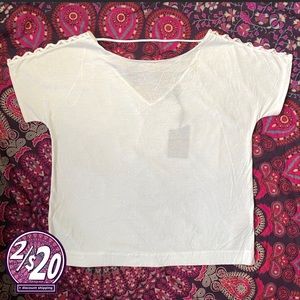 2/$20 NWT Massimo Dutti Laced Strappy Toga T-Shirt LightWeight Summer Tee